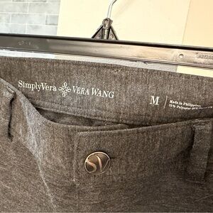 SimplyVera Vera Wang Stretchy Charcoal Trousers